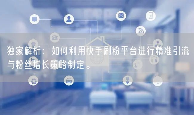 独家解析:如何利用快手刷粉平台进行精准引流与粉丝增长策略制定。
