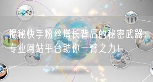 揭秘快手粉丝增长背后的秘密武器:专业网站平台助你一臂之力!