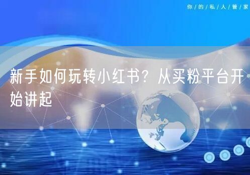 新手如何玩转小红书?从买粉平台开始讲起