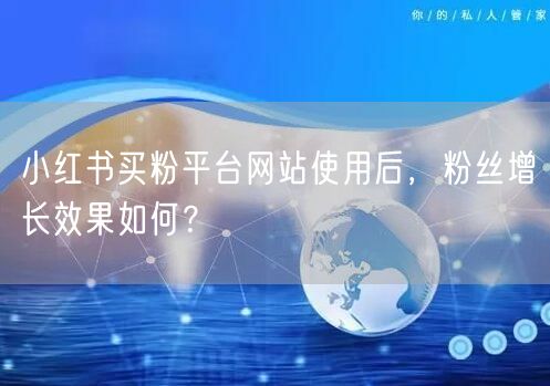 小红书买粉平台网站使用后,粉丝增长效果如何?